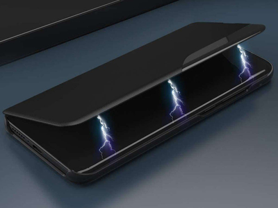 Kapak telefoni Alogy Smart View Cover për Samsung Galaxy S21 Plus, me dritare anësore, bëhet dhe si stand, i zi