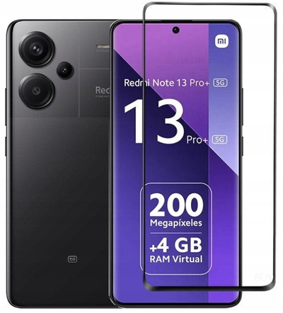 Mbrojtëse ekrani xhami OG Premium për Xiaomi Redmi Note 13 Pro+ 5G, xham i temperuar, kornizë e zezë