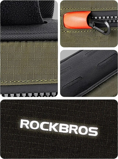 Торба за рамка на велосипед Rockbros, 1.7L, водоотпорна, црна