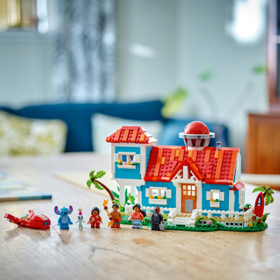 Set lodrash ndërtimi Disney Lilo and Stitch Beach House, shtëpi plazhi, për fëmijë