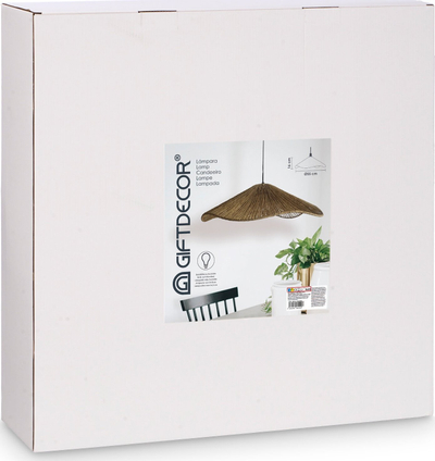 Llambë tavoni Giftdecor Velto, abazhur i endur 55 cm, E27, bezhë