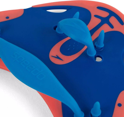 Paddle noti Speedo për gishta, ergonomike, me rripa që rregullohen, blu portokalli
