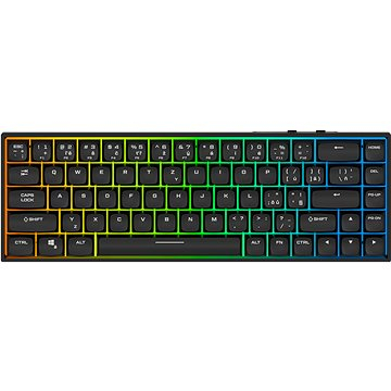 Tastierë mekanike Rapture Charlie Ultimate, Gateron Silent Red, 65%, RGB, e zezë