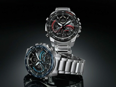 Orë për meshkuj Casio ECB-900DB-1BER (627), e argjendtë/kaltër