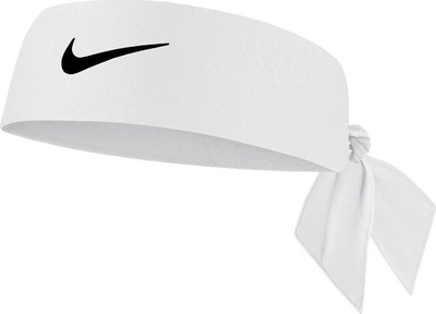 Shirit për kokë Nike Dri Fit 4.0, sportiv, me lidhje, i bardhë