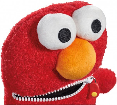 Плишана играчка Worry Eater Elmo, за гушкање, црвена