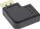 Adapter DisplayPort InLine, mashkull te femër, me kënd djathtas, i zi
