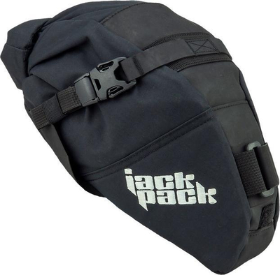 Çantë ndenjëse biçiklete Jack Pack Ultra Pouch 2.0, 4L, që s’e merr uji, e zezë
