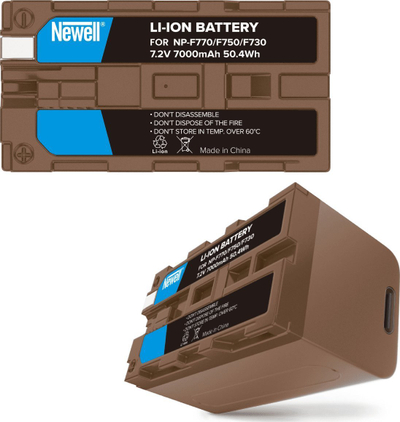 Bateri kamerë Newell NP-F770, 7000mAh, USB-C, e zezë