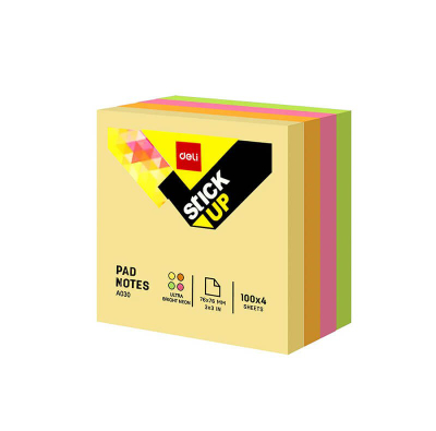 Deli Postit 76X76 400Fl Neon Mix A03003 1/6