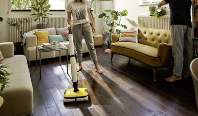 Pastrues dyshemeje Kärcher FC 7 Cordless, pa kabllo, pa qese pluhuri, argjendtë e verdhë