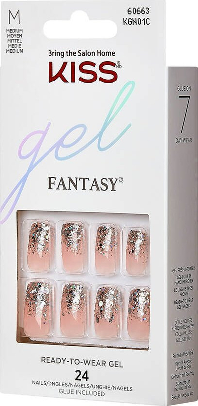 Thonj fallco Kiss My Face Fantasy Gel Nails 60663, set 24 copë, me shkëlqim