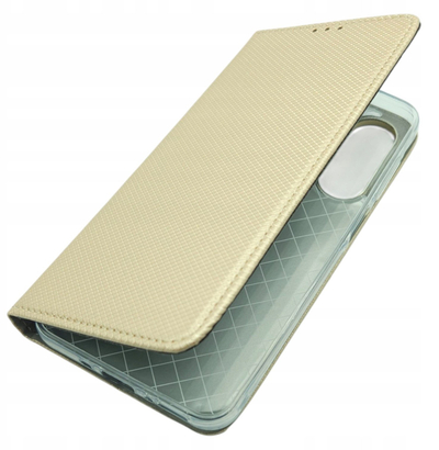 Këllëf telefoni OEM Smart Case Book për Samsung A17, me magnet, me këmbë, ngjyrë ari