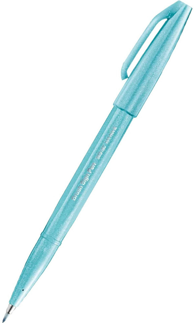 Stilolaps me majë furçe Pentel Brush Sign SES15C, pale blue