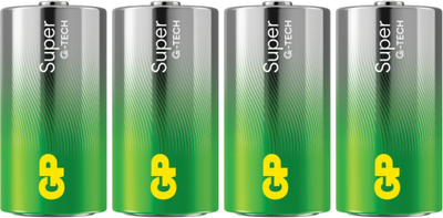 Bateri alkaline GP Super LR14, madhësia C, 1.5V, 4 copë