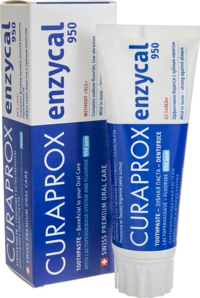 Pastë dhëmbësh Curaprox Enzycal 950, me fluor, 75 ml