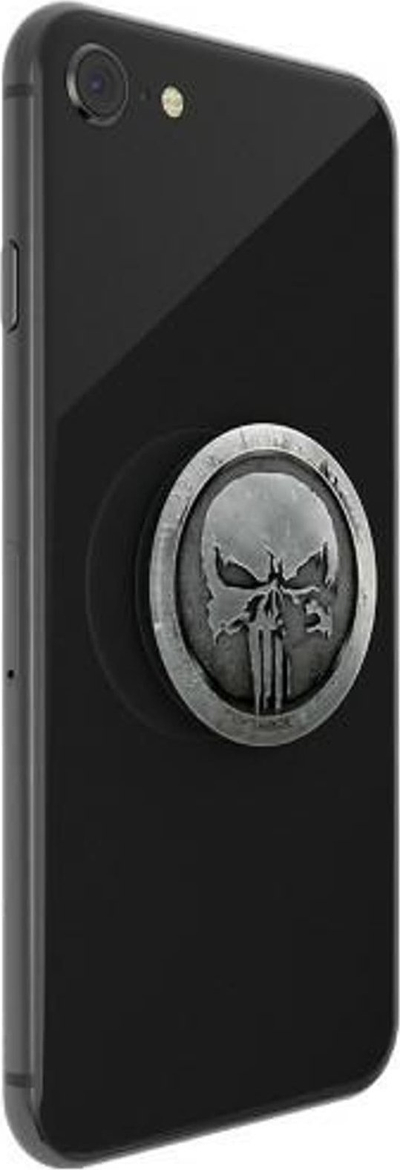 Mbajtëse telefoni PopSockets gjenerata 2, që ndërrohet, Punisher Monochrome, Marvel, gri