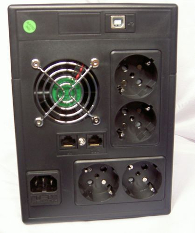UPS Orvaldi 1500LED USB, 1500VA 900W, me AVR, ngjyrë e zezë