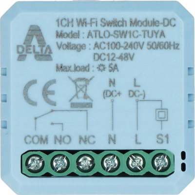 Ndërprerës i mençur Wi Fi ATLO SW1C TUYA, 1 kanal, Tuya Smart, set 2 copë