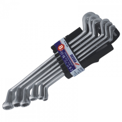 Set çelësash unazorë të përkulur Dedra 1407, 6-22mm, 8 copë