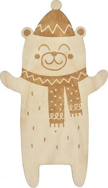 Shenjë libri Milin Wooden Bookmark Bear, prej druri, 18 x 4 cm, kafe