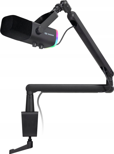 Mikrofon dinamik Mozos TAM8, kardioid, me USB C dhe XLR, i zi