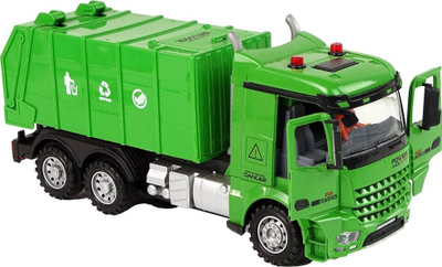 Lodër kamion plehrash me pult Truck Dancer, 2.4G, me drita e zë, jeshil