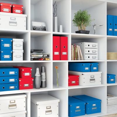 Kuti magazinimi Leitz Click & Store WOW Cube Large, karton i fortë, e kuqe