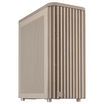 Kutia PC ASUS ProArt PA401 Wood Edition, mid tower, panel mesh, bezhë