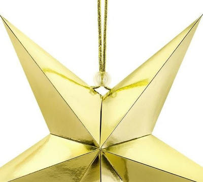 Yll dekorativ Paper Star, 30 cm, ngjyrë ari