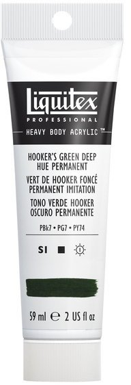 Bojë akrilike Liquitex Heavy Body, 59 ml, Hooker's Green Deep Hue 225
