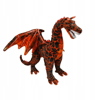 Lodër pelushi Red Dragon, dragua 65cm, set 20 copë, i kuq