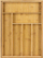 Organizues sirtari Ruhhy Bamboo Insert 19189, 6 ose 8 ndarje, palosës, ngjyrë natyrale druri