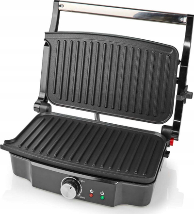 Grill elektrik Nedis 2‑në‑1, 1500W, pllaka jo ngjitëse, i zi