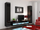 Kredencë TV Cama Meble VIGO NEW, 180x40x30 cm, e zezë me shkëlqim