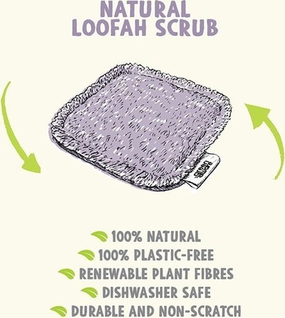 Sfungjer enësh GreenAware Compostable Rough Dish Sponge, 10 x 9.5 cm, i kompostueshëm, natyral
