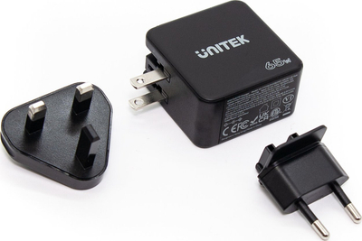 Karikues Unitek P1117B, 65W GaN, 1x USB A 2x USB C, i zi