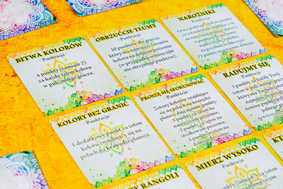 Lojë tavoline Muduko Holi Festival of Colors, strategjike, për familje, shumëngjyrëshe