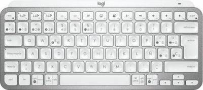 Tastierë wireless Logitech MX Keys Mini, kompakte, Bluetooth, gri e hapur