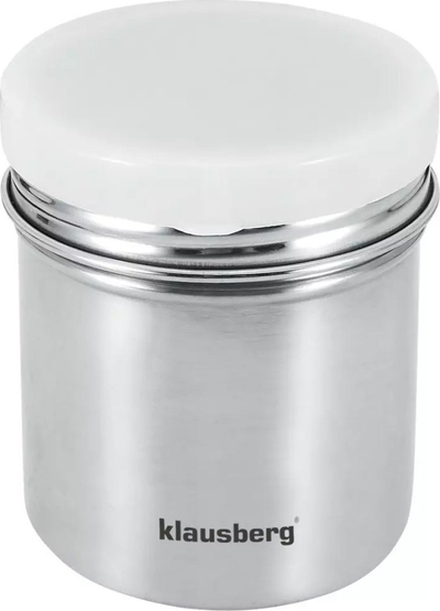 Enë me sitë për pluhur kuzhine Klausberg, 260ml, çelik inox, gri