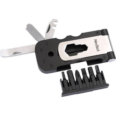 Multivegël biçiklete NexTool NE0122, çelik inoks, e vogël, zi argjend