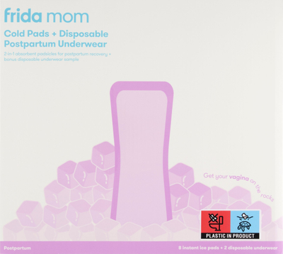 Jastëk pas lindjes Frida Mom Instant Ice Maxi Pads, set 8 copë, me mbathje boyshort