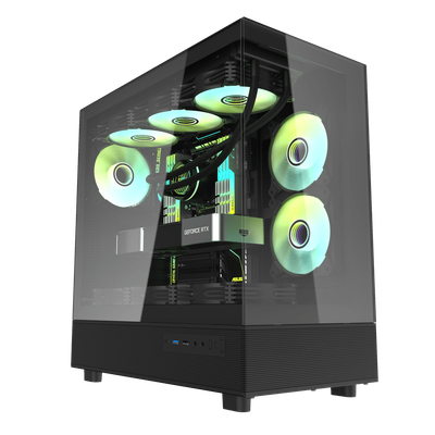 Kasë Darkflash DPX90, M-Tower, e zezë