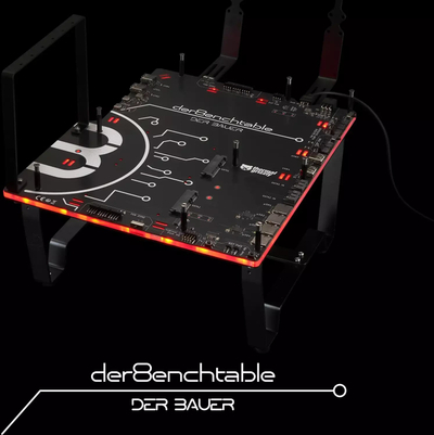 Test bench Thermal Grizzly Der8enchtable ARGB, активна PCB, ARGB осветлување, црн