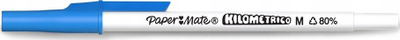 Stilolapsa me bojë Paper Mate Kilometrico Recycled, paketim 8 copë, ngjyrë blu