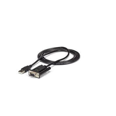 Kabllo adapter USB në serial StarTech me 1 port, RS232 DB9 Null Modem, 1.8m, e zezë
