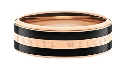 Unazë Daniel Wellington Emalie Ring, metal, e zezë