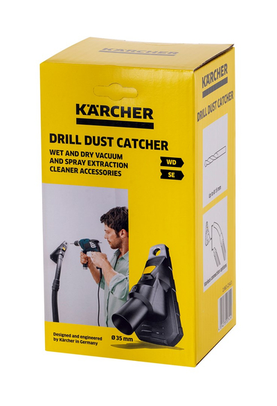 Aksesori mbledhës pluhuri Karcher WD, për shpime deri 15mm, plastike, i verdhë
