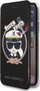 Mbështjellës librush Karl Lagerfeld KLFLBKPXKSB për iPhone X XS, efekt glitter, i zi