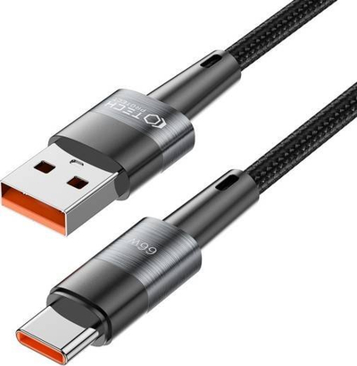 Kabllo USB Tech-Protect UltraBoost, USB-A me USB-C, 1 m, e zezë